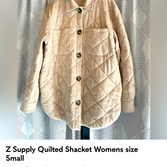 Z Supply Women's Quilted Shacket - Tan - Picture 1 of 6